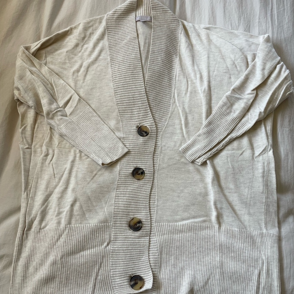 Women's Cream Cardigan Sweater